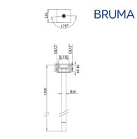 MEDIDAS MEZCLADOR LAVABO PROGRESIVO A TECHO LUSITANO BRUMA